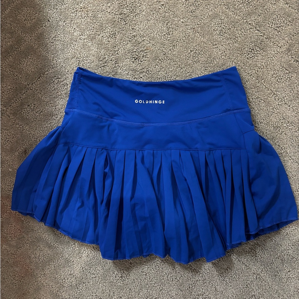 Gold hinge blue skirt - Picture 2 of 4